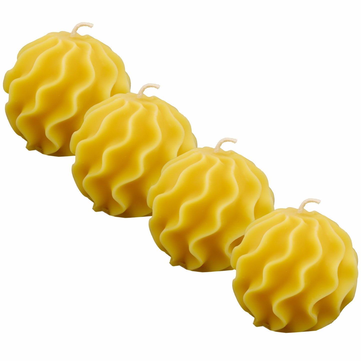 Kugel-Kerze wellige Streifen