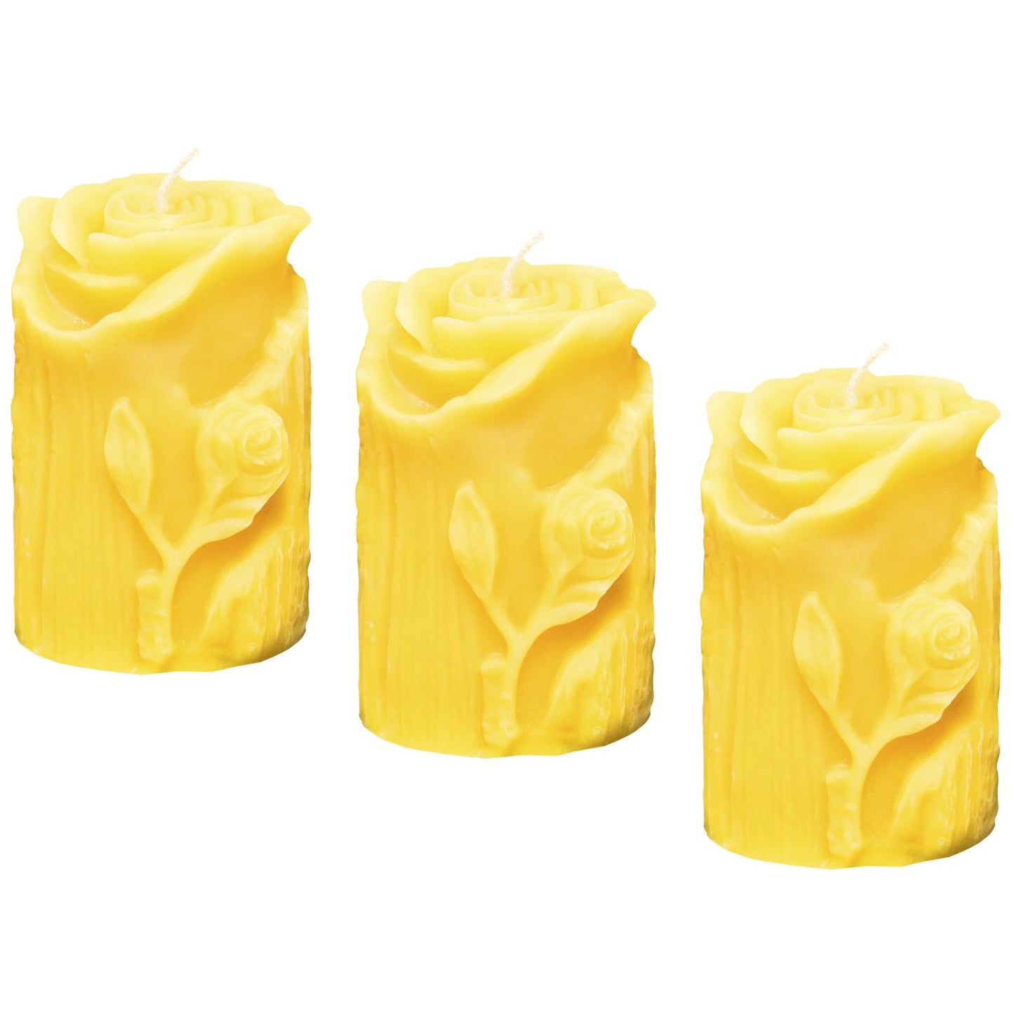 Bienenwachskerze Rose aus Stamm