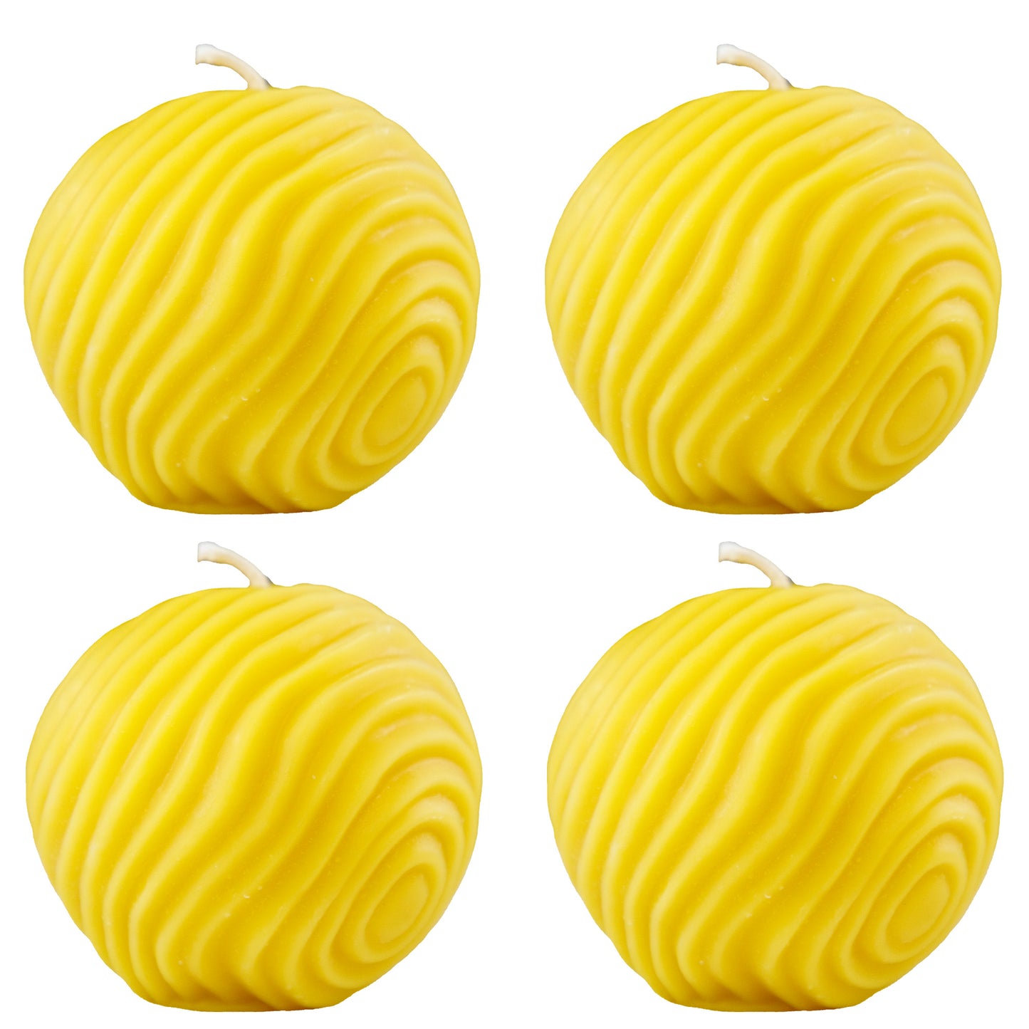 Kerze Kugel wellig