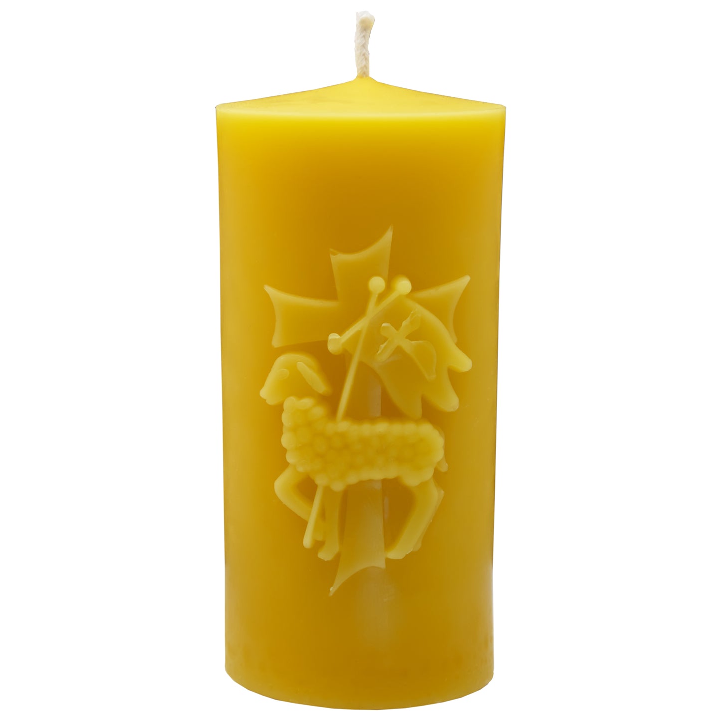 Bienenwachs Osterkerze mit Lamm