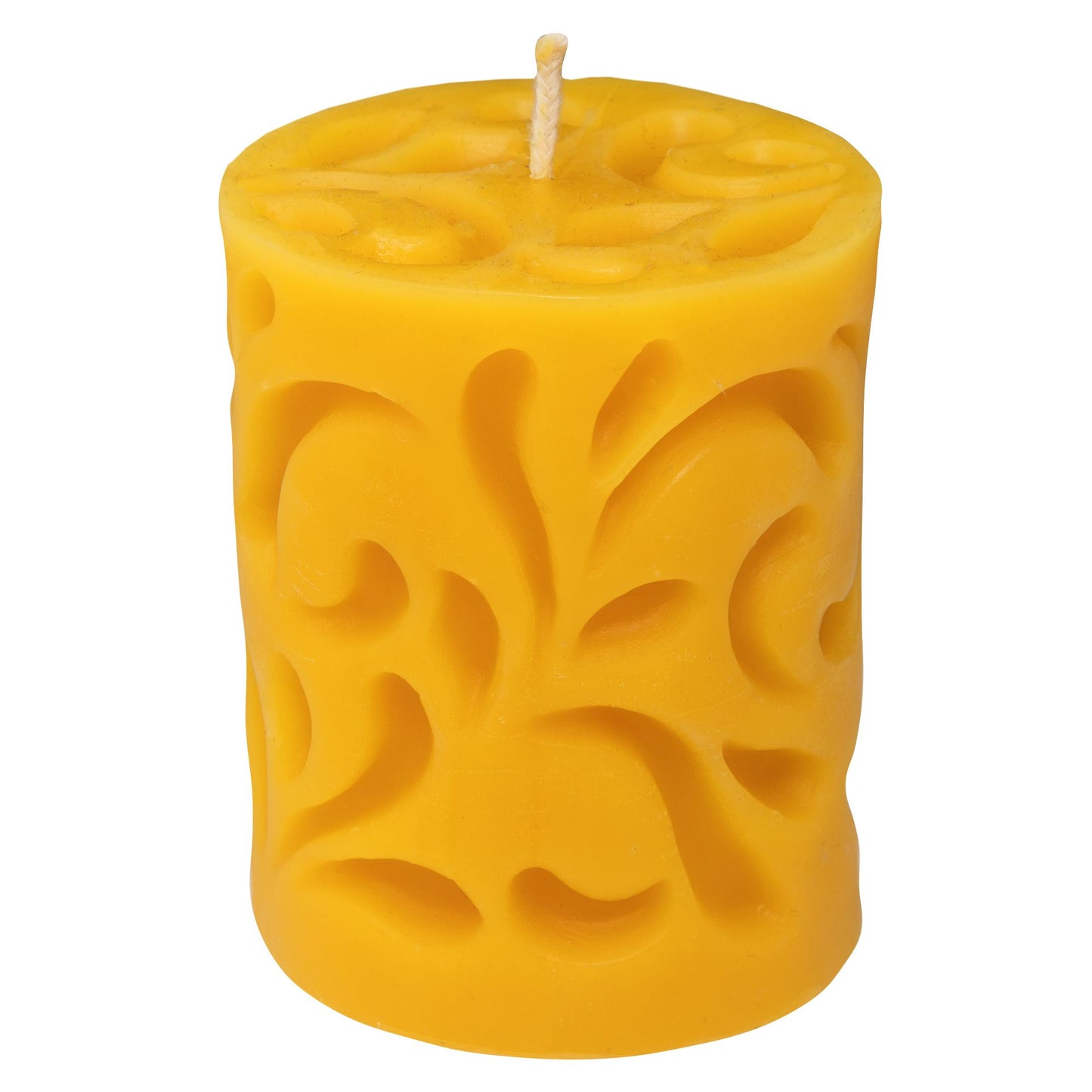Bienenwachskerze Stumpe "gemustert"