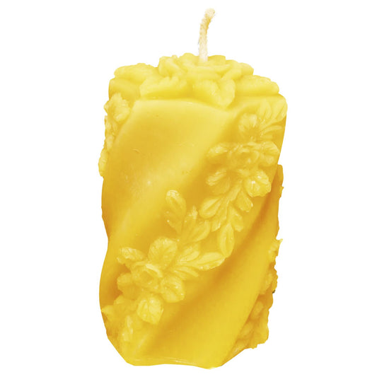 Bienenwachskerze Stumpe 6eck Rosenranke