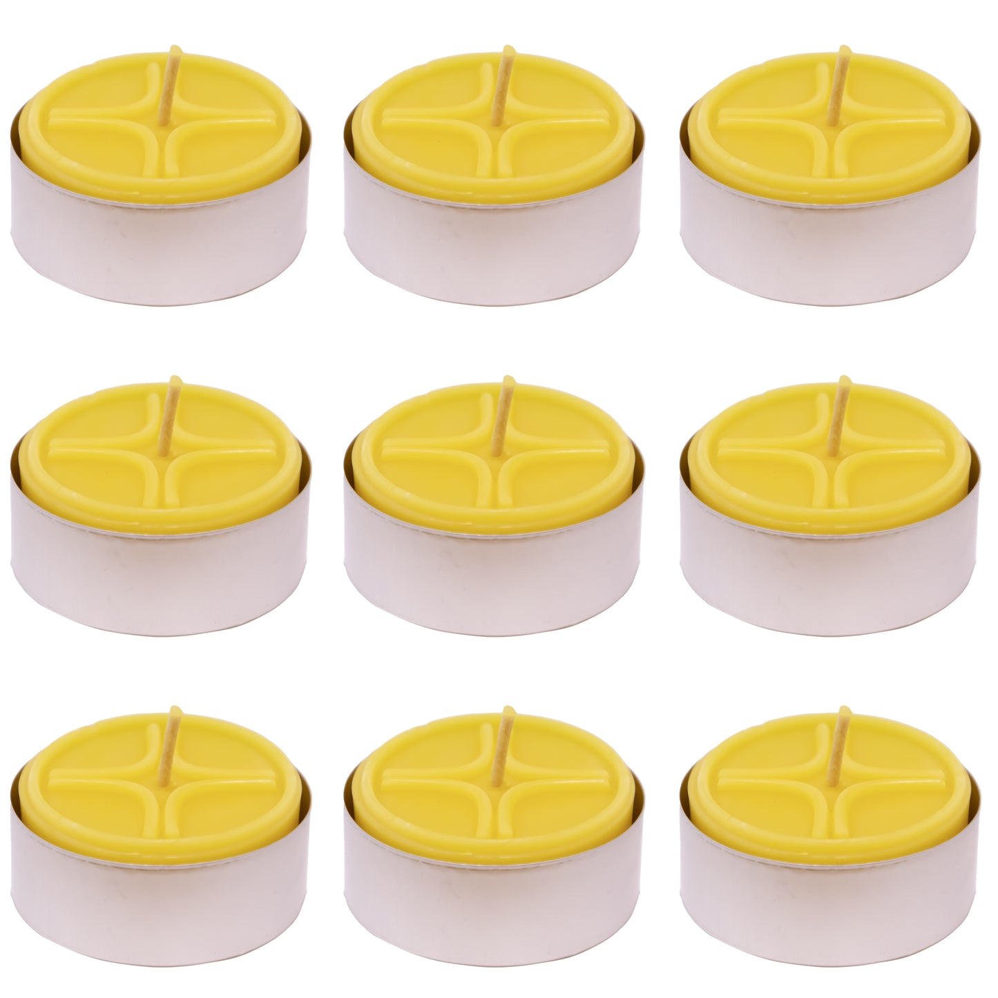 9 Maxi Teelichte religiöse Symbole aus 100% reinem Bienenwachs