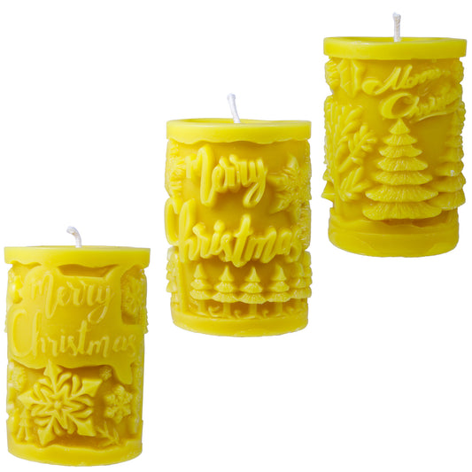 3 Kerzen "Merry Christmas"