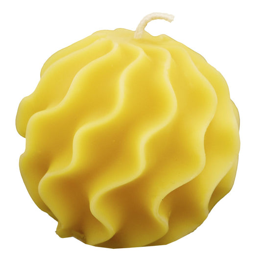 Kugel-Kerze wellige Streifen