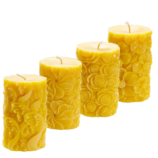 4 Kerzen Stumpe Sommer
